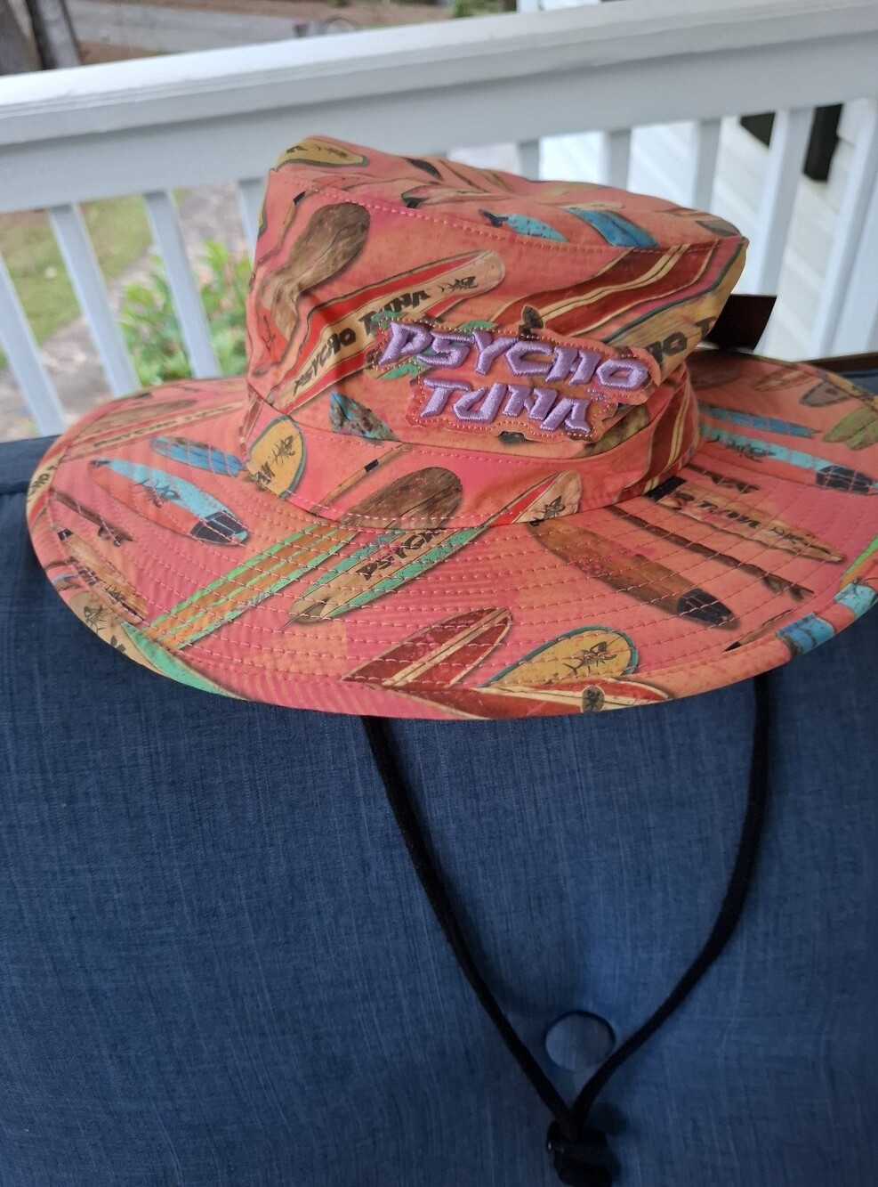 Psycho Tuna Boonie Hat Wide Brim Chin Strap NWT